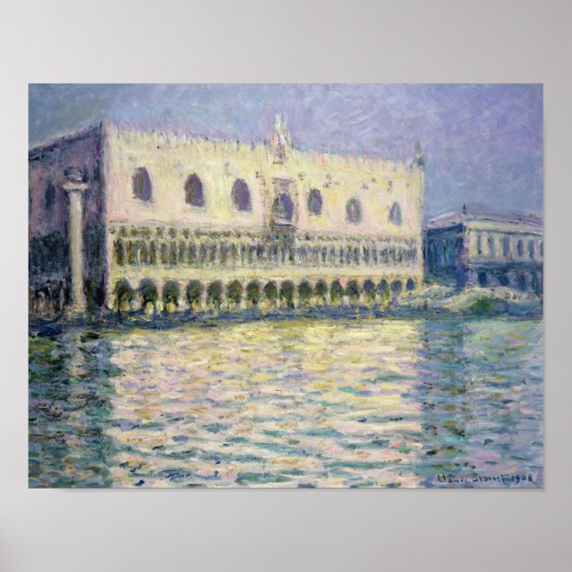 Claude Monet | Der Ducal Palace, Venedig, 1908 Poster (Vorne)