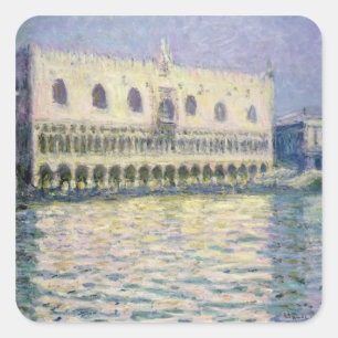 Claude Monet   Der Ducal Palace, Venedig, 1908 Quadratischer Aufkleber