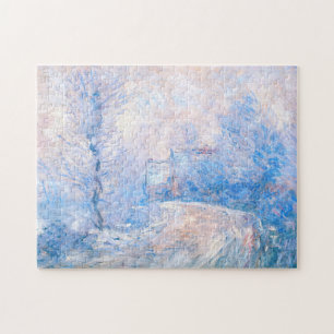 Claude Monet: Der Eingang zu Giverny unter Schnee Puzzle