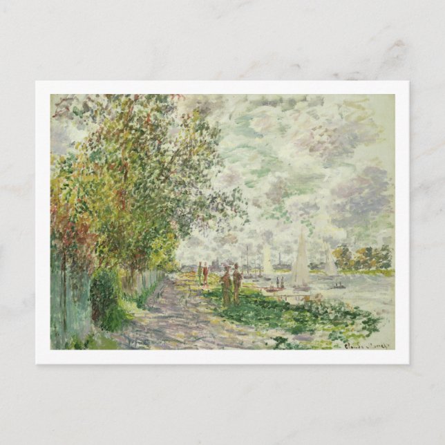 Claude Monet | Der Flussufer von Gennevilliers Postkarte (Vorderseite)