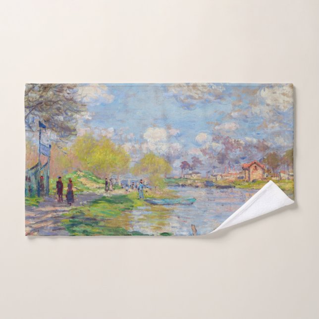 Claude Monet - Der Frühling der Seine Badhandtuch Set (Handtuch)