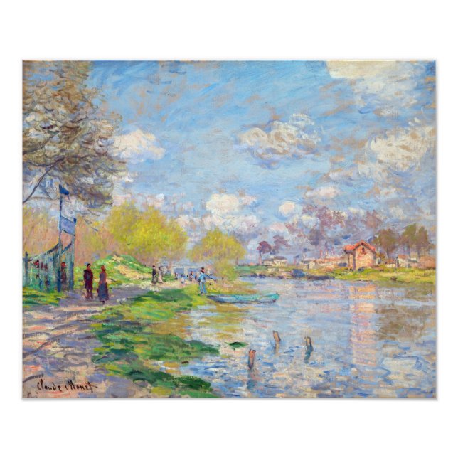 Claude Monet - Der Frühling der Seine Fotodruck (Vorne)