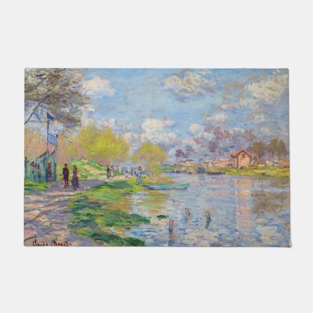 Claude Monet - Der Frühling der Seine Fußmatte (Vorderseite)