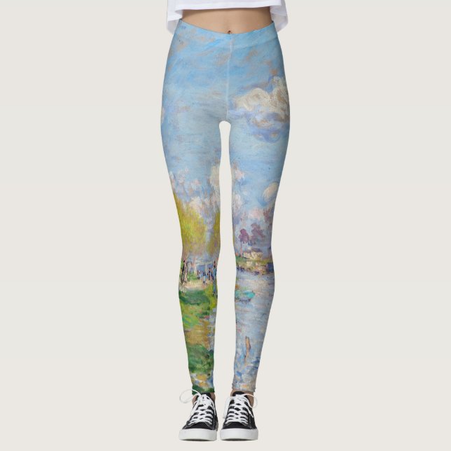 Claude Monet - Der Frühling der Seine Leggings (Vorderseite)