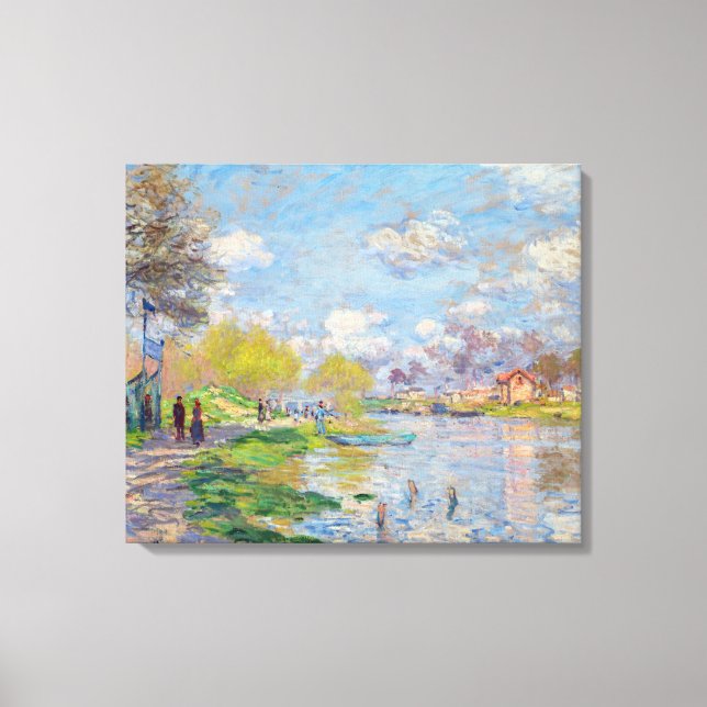 Claude Monet - Der Frühling der Seine Leinwanddruck (Vorderseite)