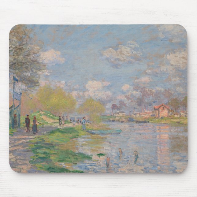 Claude Monet - Der Frühling der Seine Mousepad (Vorne)