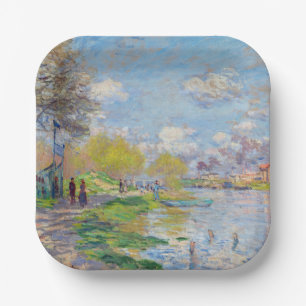 Claude Monet - Der Frühling der Seine Pappteller