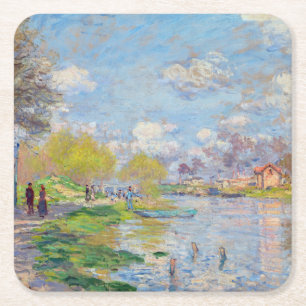 Claude Monet - Der Frühling der Seine Rechteckiger Pappuntersetzer