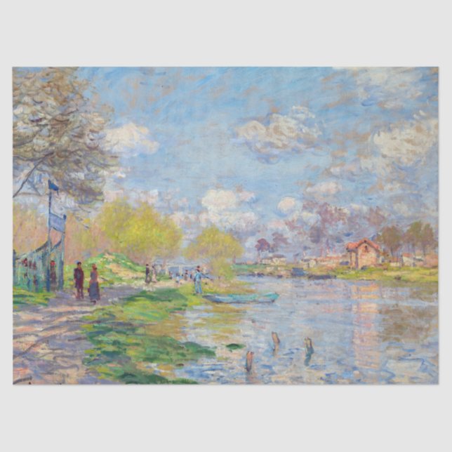 Claude Monet - Der Frühling der Seine Seidenpapier (Vorderseite)