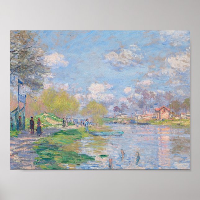 Claude Monet - Der Frühling durch die Seine Poster (Vorne)