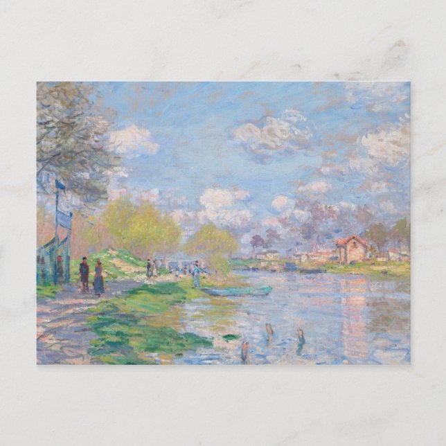 Claude Monet - Der Frühling durch die Seine Postkarte (Vorderseite)