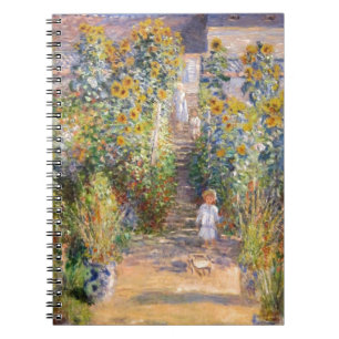 Claude Monet der Garten des Künstlers bei Vétheuil Notizblock