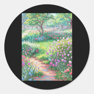 Claude Monet Der Garten des Künstlers in Giverny S Runder Aufkleber