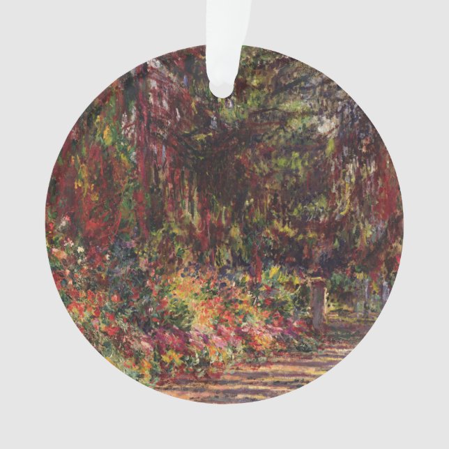 Claude Monet | der Garten-Weg bei Giverny Ornament (Vorderseite)