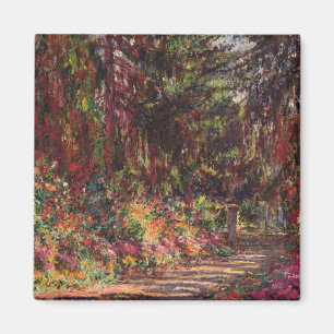 Claude Monet   Der Gartenweg von Giverny Magnet