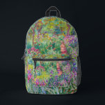 Claude Monet - Der Iris-Garten in Giverny Bedruckter Rucksack<br><div class="desc">The Iris Garden at Giverny / The Artist's Garden at Giverny - Claude Monet,  1899-1900</div>