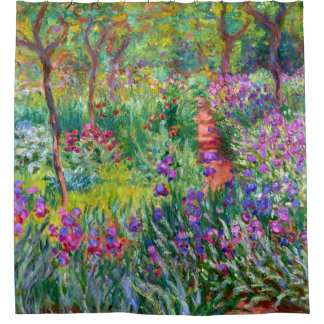 Claude Monet: Der Iris-Garten in Giverny Duschvorhang
