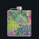 Claude Monet - Der Iris-Garten in Giverny Flachmann<br><div class="desc">The Iris Garden at Giverny / The Artist's Garden at Giverny - Claude Monet,  1899-1900</div>