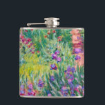 Claude Monet - Der Iris-Garten in Giverny Flachmann<br><div class="desc">The Iris Garden at Giverny / The Artist's Garden at Giverny - Claude Monet,  1899-1900</div>