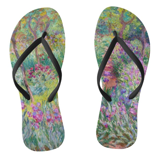 Claude Monet - Der Iris-Garten in Giverny Flip Flops (Fußbett)