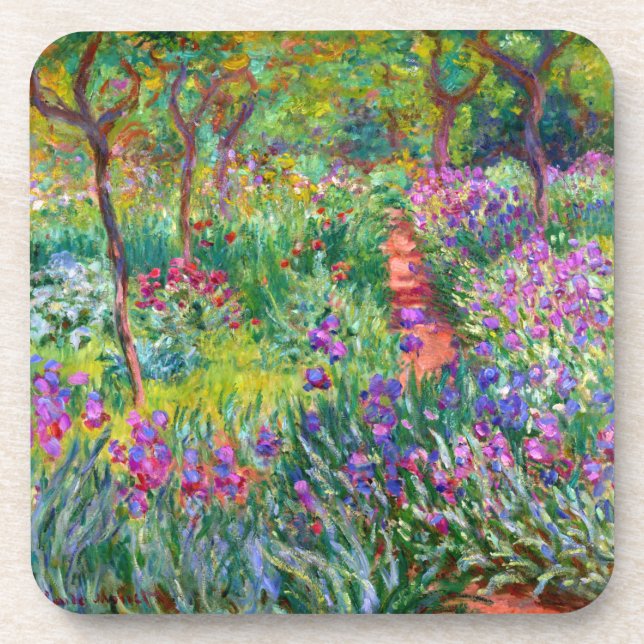 Claude Monet: Der Iris-Garten in Giverny Getränkeuntersetzer (Vorderseite)