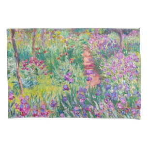 Claude Monet - Der Iris-Garten in Giverny Kissenbezug