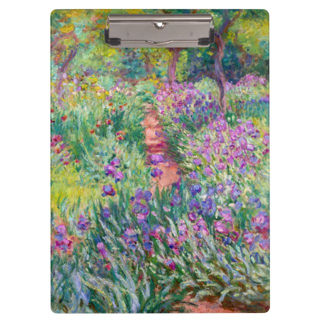Claude Monet - Der Iris-Garten in Giverny Klemmbrett (Vorderseite)