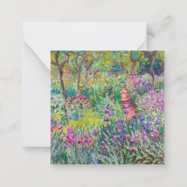 Claude Monet - Der Iris-Garten in Giverny Mitteilungskarte (Vorderseite)