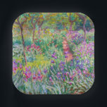 Claude Monet - Der Iris-Garten in Giverny Pappteller<br><div class="desc">The Iris Garden at Giverny / The Artist's Garden at Giverny - Claude Monet,  1899-1900</div>