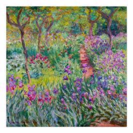 Claude Monet - Der Iris-Garten in Giverny Poster