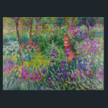 Claude Monet: Der Iris-Garten in Giverny Schneidebrett<br><div class="desc">Ein bezauberndes klassisches Glasspanbrett mit dem Iris-Garten in Giverny,  gemalt vom französischen Impressionisten Claude Monet.</div>
