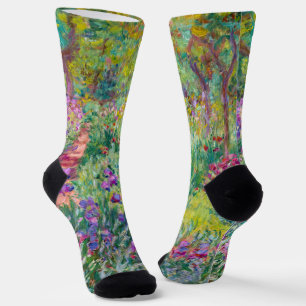 Claude Monet - Der Iris-Garten in Giverny Socken