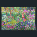 Claude Monet: Der Iris-Garten in Giverny Stofftischset<br><div class="desc">Eine farbenfrohe klassische Plateaumatte mit dem Iris-Garten in Giverny,  gemalt vom französischen Impressionisten Claude Monet.</div>