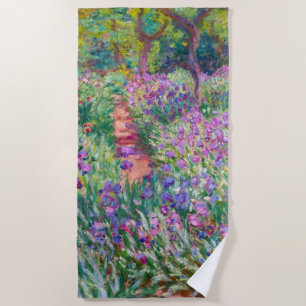 Claude Monet - Der Iris-Garten in Giverny Strandtuch