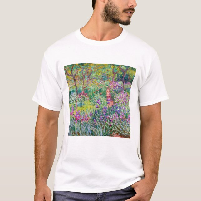 Claude Monet - Der Iris-Garten in Giverny T-Shirt (Vorderseite)