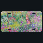 Claude Monet - Der Iris-Garten in Giverny US Nummernschild<br><div class="desc">The Iris Garden at Giverny / The Artist's Garden at Giverny - Claude Monet,  1899-1900</div>