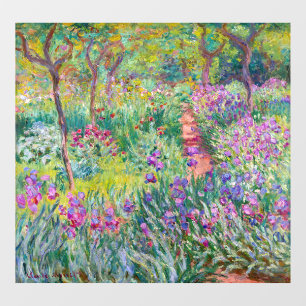 Claude Monet - Der Irisgarten in Giverny Fensteraufkleber