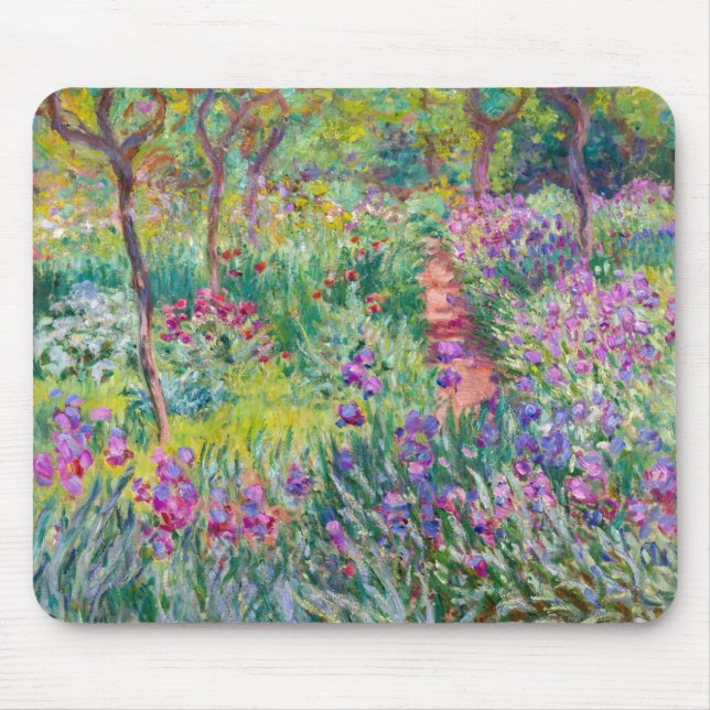 Claude Monet - Der Irisgarten in Giverny Mousepad (Vorne)