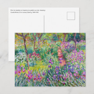 Claude Monet - Der Irisgarten in Giverny Postkarte