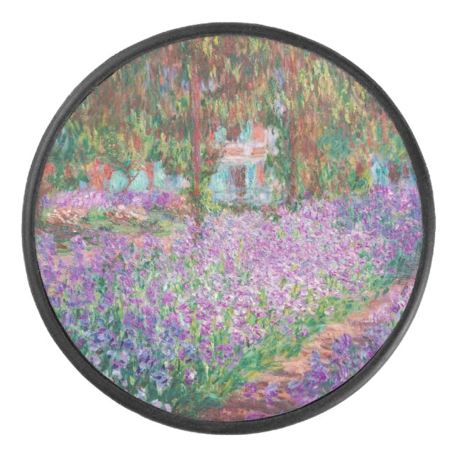 Claude Monet - Der Kunstgarten von Giverny Eishockey Puck (Vorderseite)