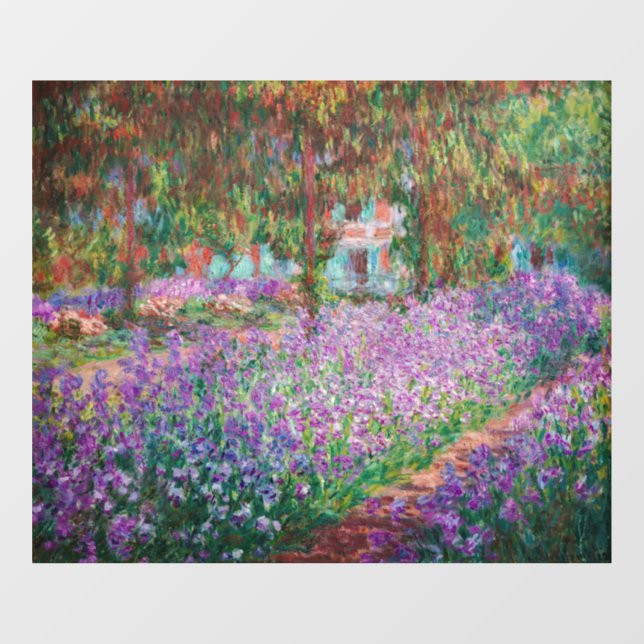 Claude Monet - Der Kunstgarten von Giverny Fensteraufkleber (Blatt)