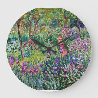 Claude Monet - Der Kunstgarten von Giverny Große Wanduhr