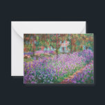 Claude Monet - Der Kunstgarten von Giverny Mitteilungskarte<br><div class="desc">The Artist's Garden at Giverny / Le Jardin de l'artiste a Giverny - Claude Monet,  1900</div>