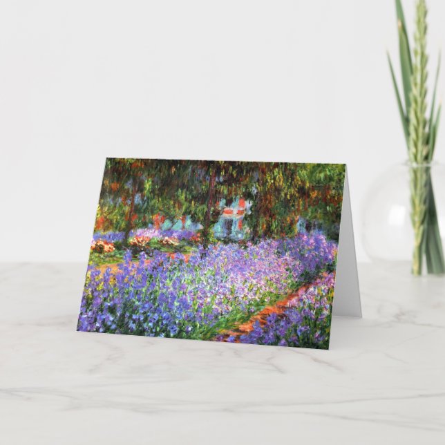 Claude Monet Der Kunstgarten von Giverny Postca Karte (Vorderseite)