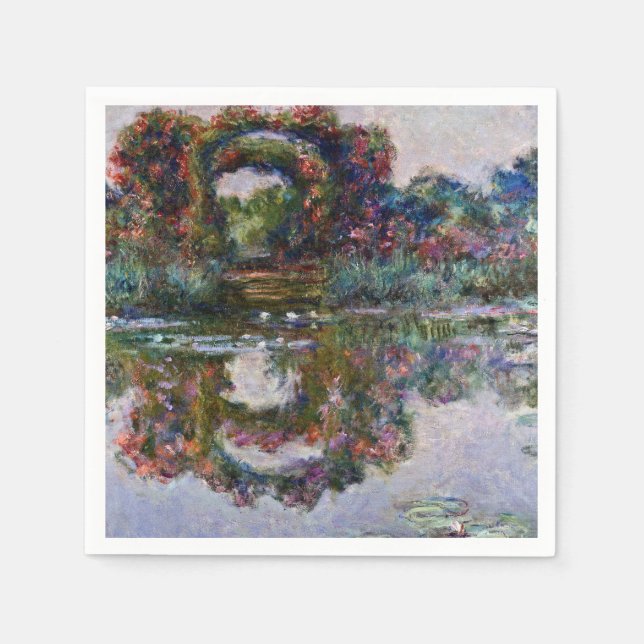 Claude Monet - Der Künstlergarten bei Giverny Serviette (Vorderseite)