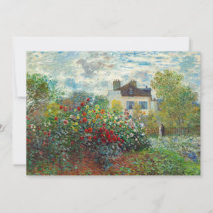 Claude Monet - Der Künstlergarten in Argenteuil Dankeskarte