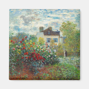 Claude Monet - Der Künstlergarten in Argenteuil Magnet