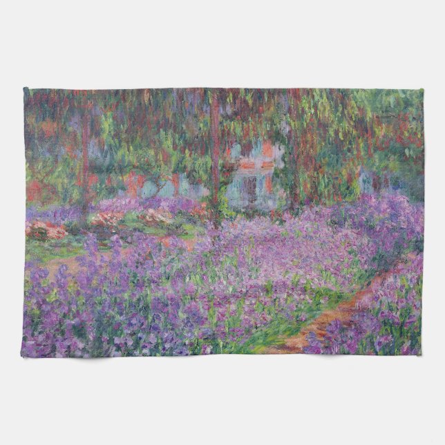 Claude Monet | Der Künstlergarten in Giverny Geschirrtuch (Horizontal)