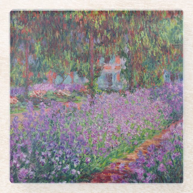 Claude Monet| Der Künstlergarten in Giverny Glasuntersetzer (Vorderseite)