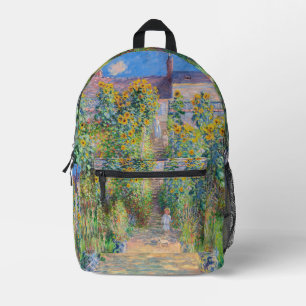 Claude Monet - Der Künstlergarten in Vetheuil Bedruckter Rucksack